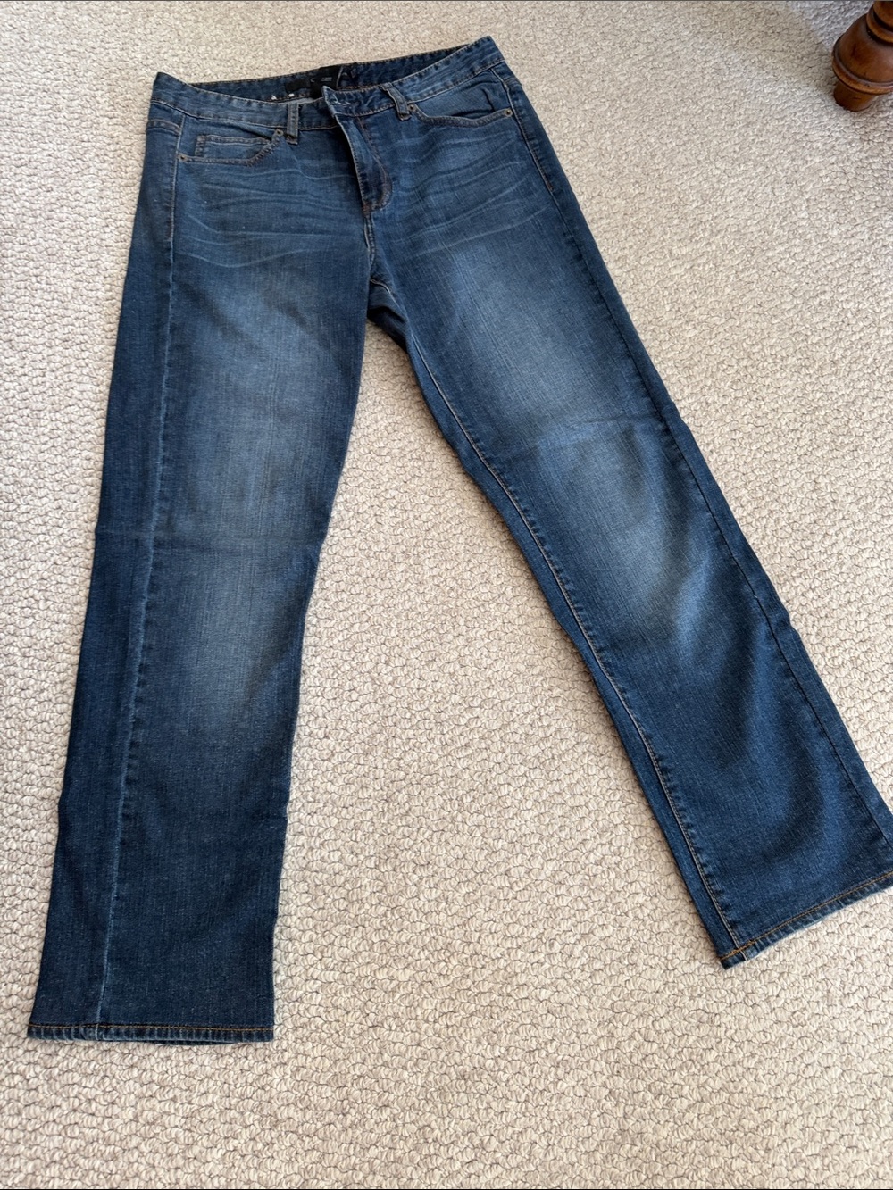 Calvin Klein Jeans Straight-Leg Dark Blue Jeans